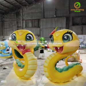 LINH VẬT RẮN ẤT TỴ 2025 – Mô hình linh vật rắn 2025 – Tượng rắn – Môi Trường Xanh