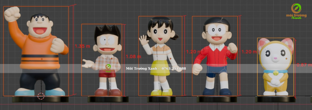 BỘ TƯỢNG HOẠT HÌNH DOREMON