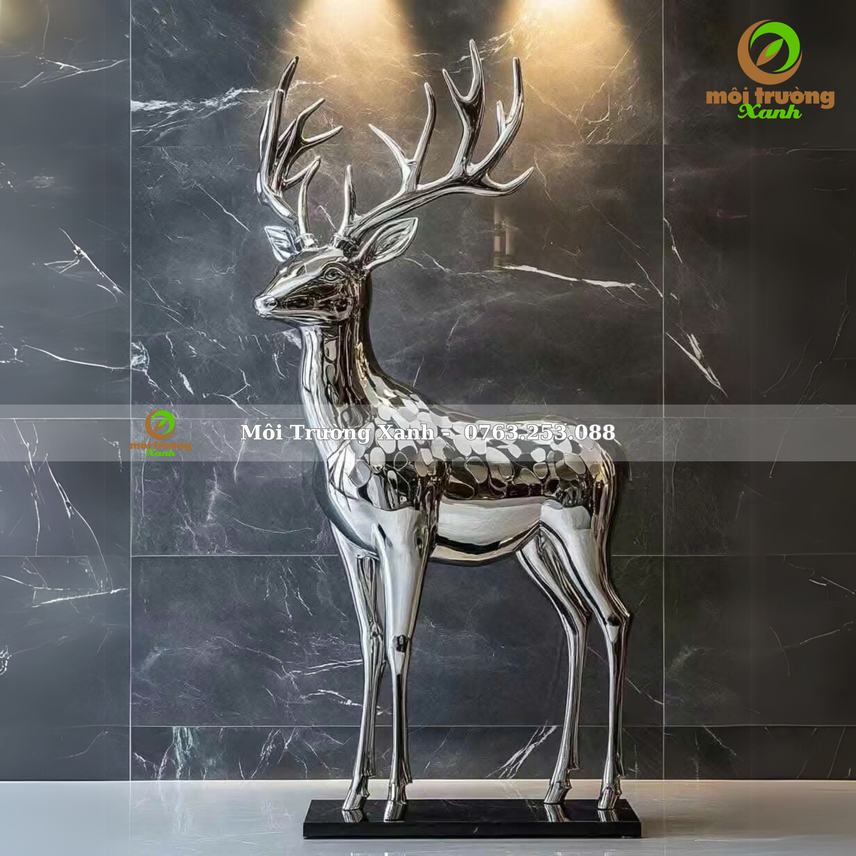 TƯỢNG HƯƠU NAI 4 TƯỢNG HƯƠU NAI INOX