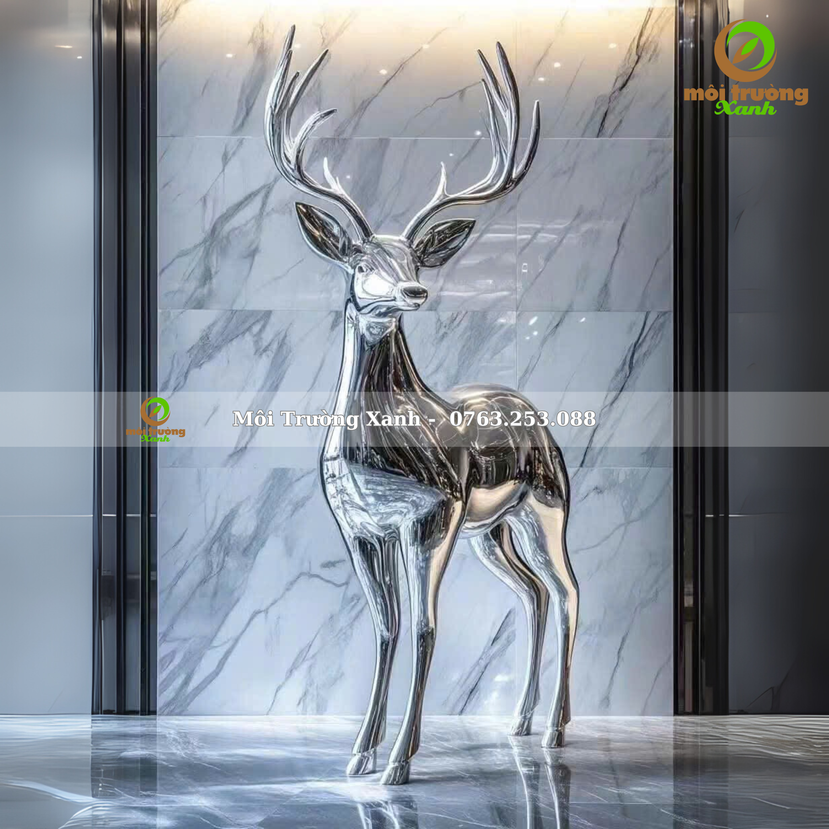 TƯỢNG HƯƠU NAI 6 TƯỢNG HƯƠU NAI INOX