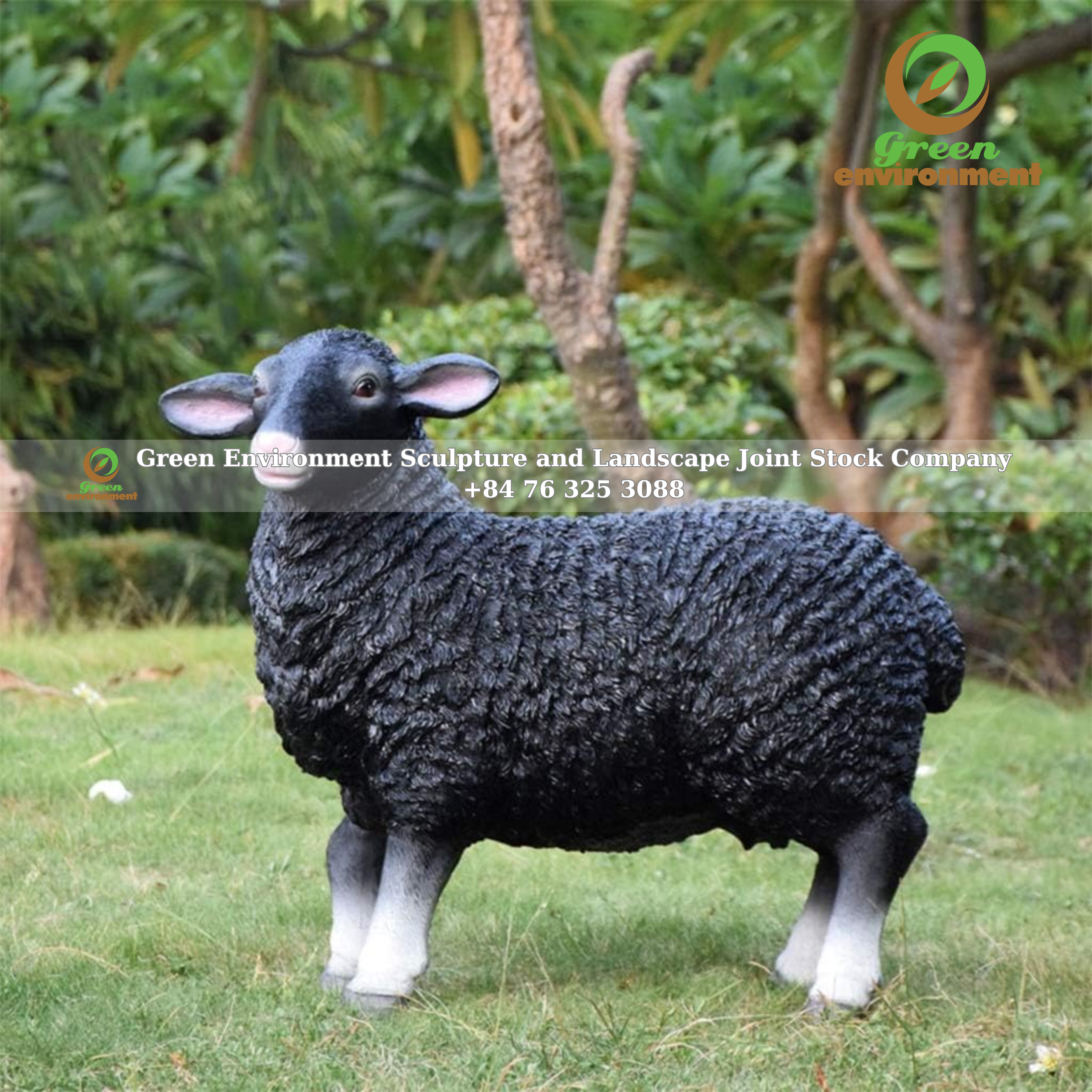 BLACK SHEEP STATUE
