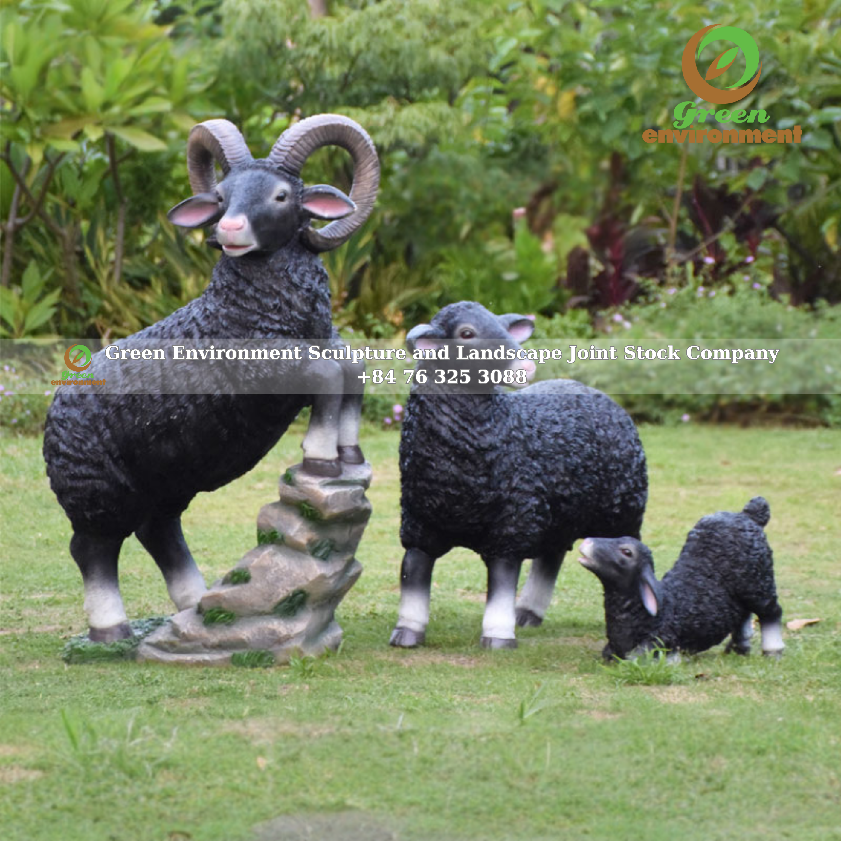 BLACK SHEEP STATUE