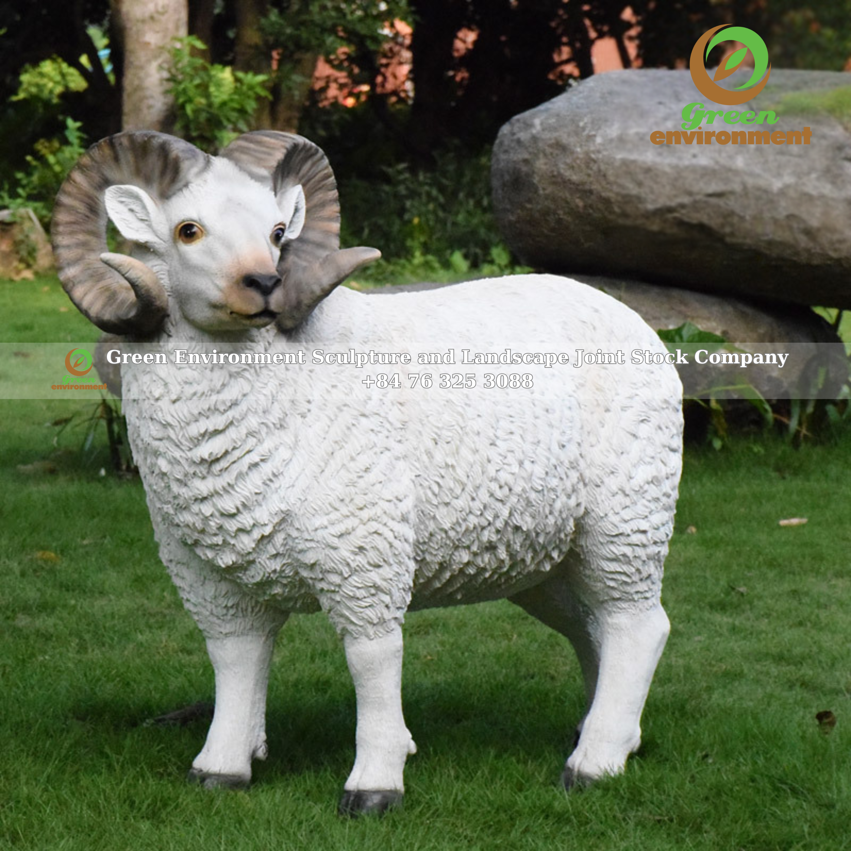 White Sheep Statue