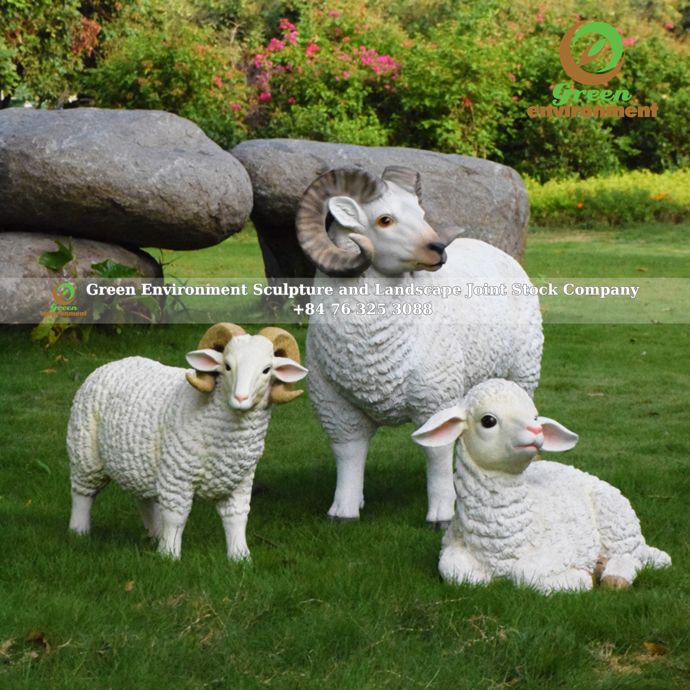 White Sheep Statue
