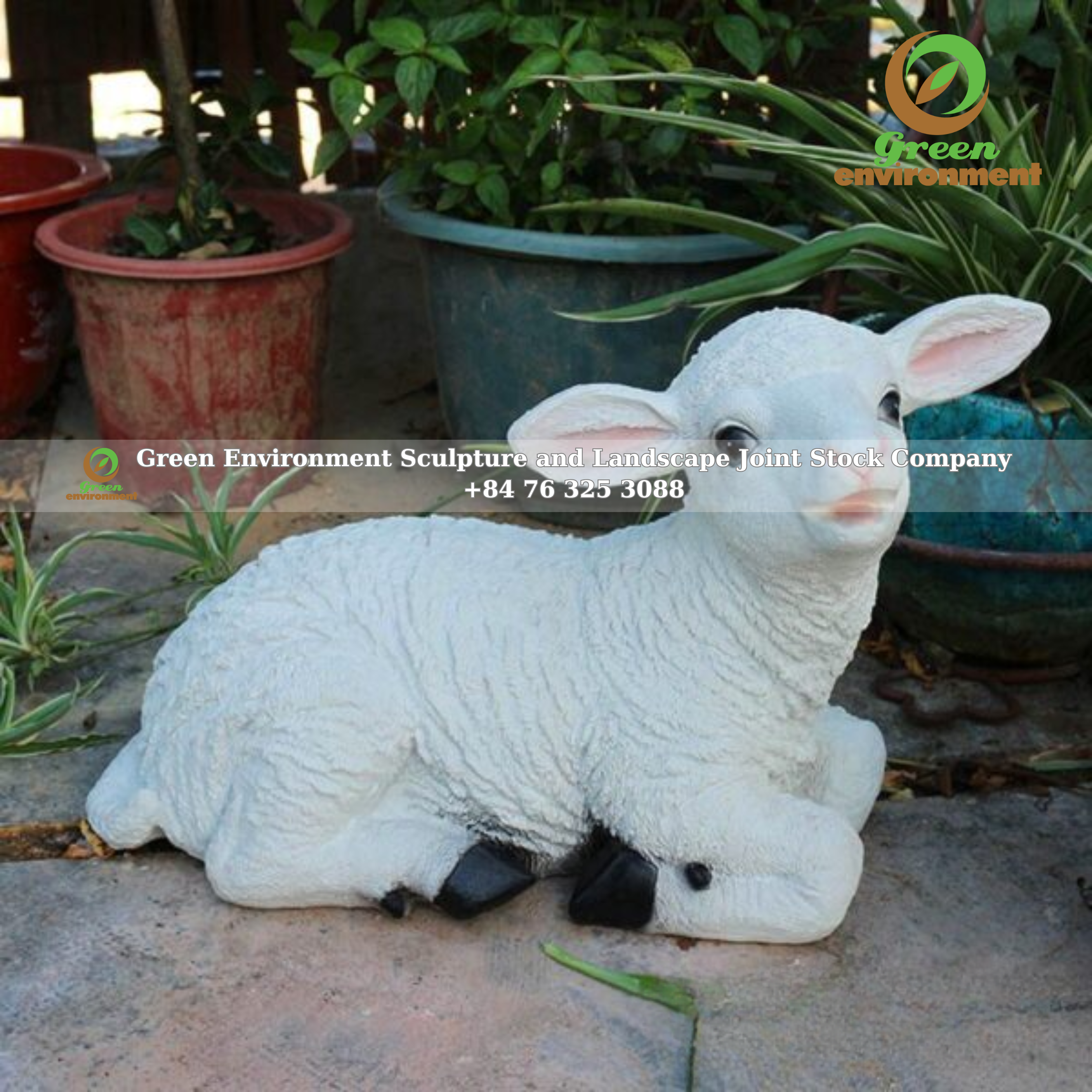 White Sheep Statue