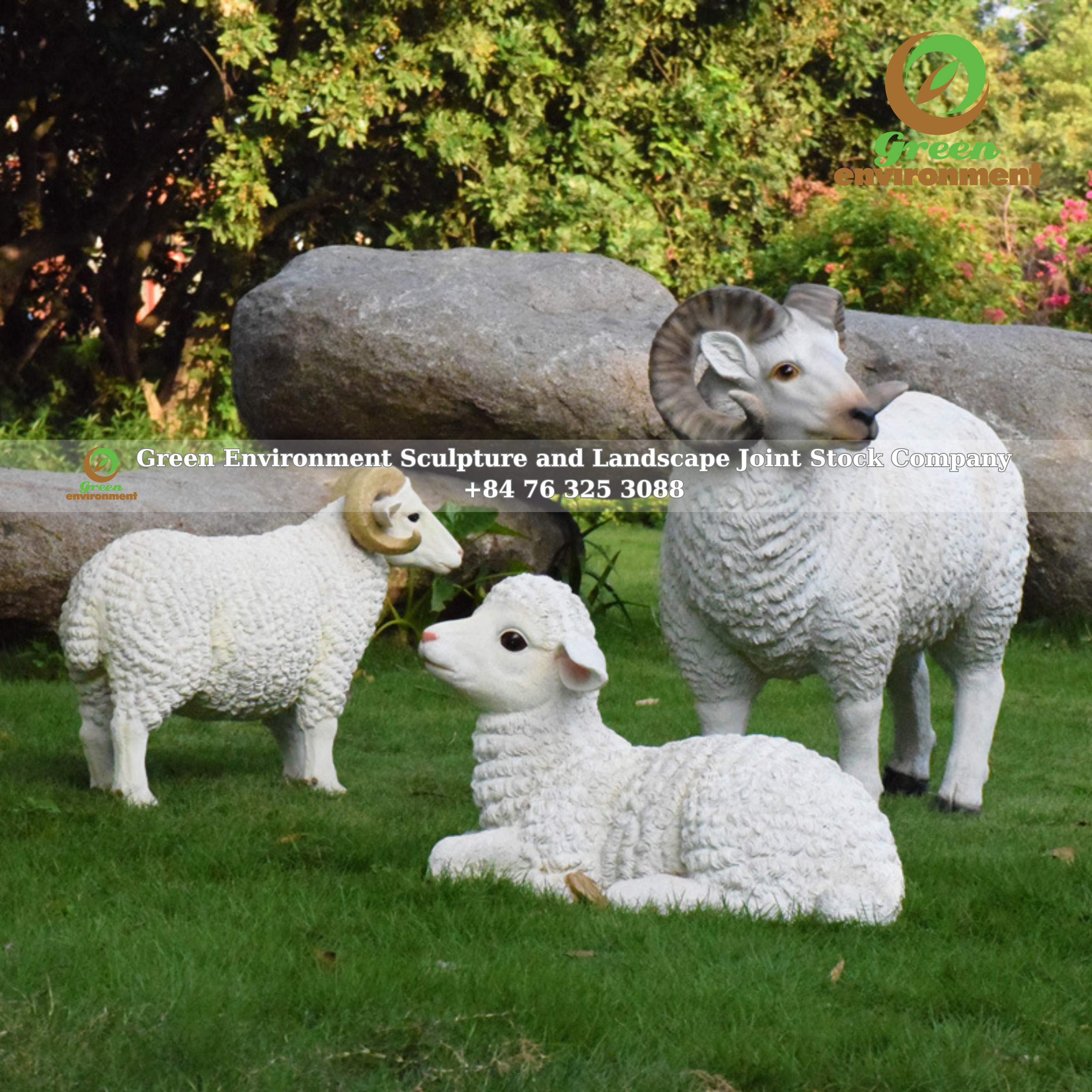 White Sheep Statue