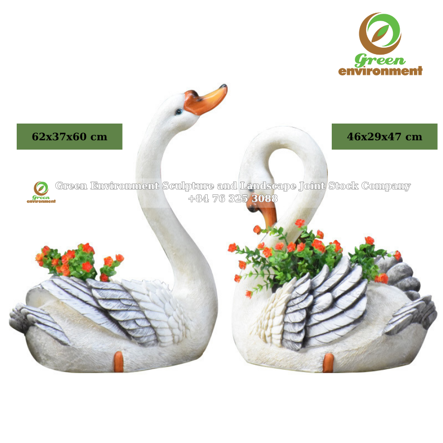 SWAN FLOWER POT