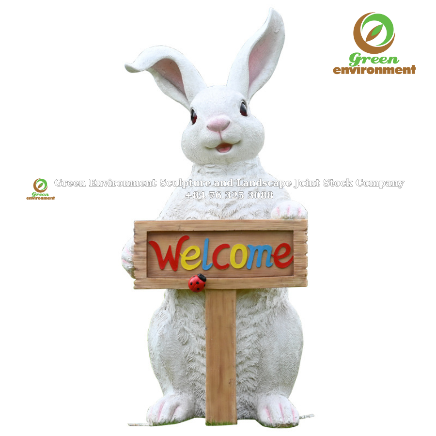 WELCOME RABBIT STATUE