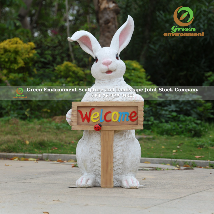WELCOME RABBIT STATUE