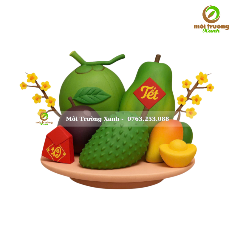 MÔ HÌNH MÚT XỐP MÂM NGŨ QUẢ