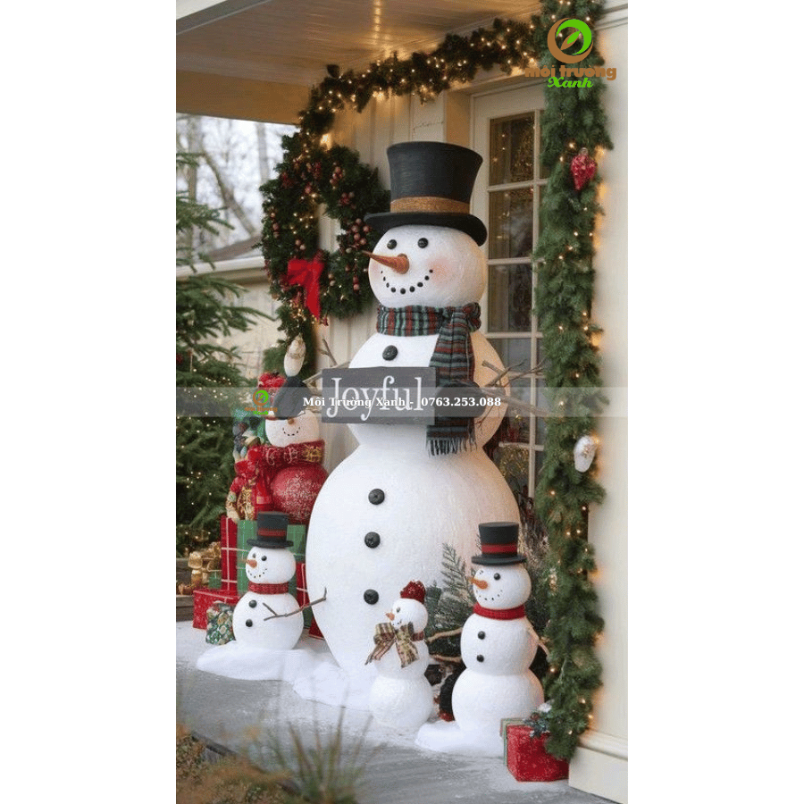 MÔ HÌNH NGƯỜI TUYẾT BẰNG MÚT XỐP