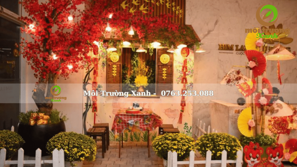 TRANG TRÍ CẢNH QUAN TẾT NGOÀI TRỜI