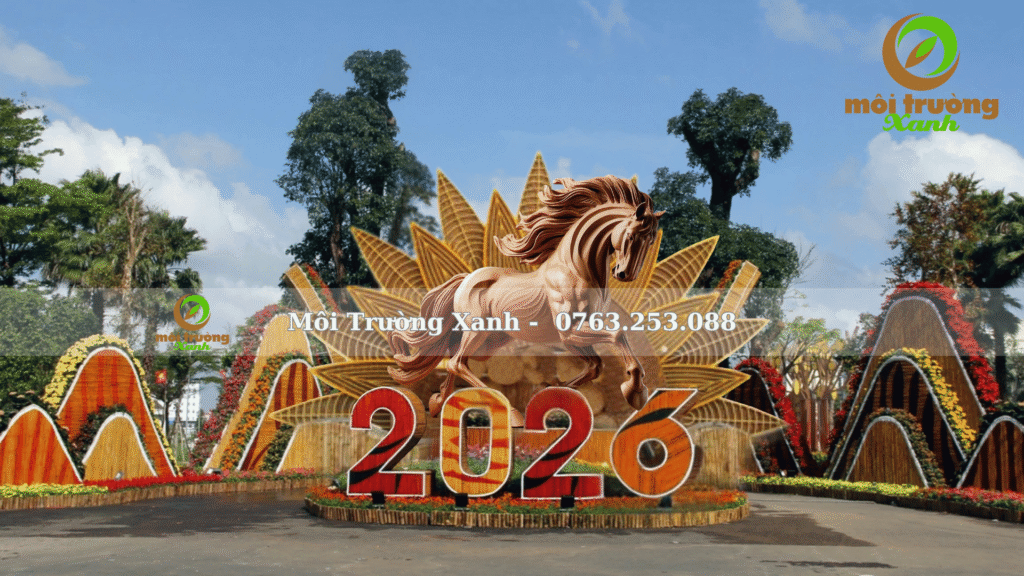 TRANG TRÍ CẢNH QUAN TẾT NGOÀI TRỜI