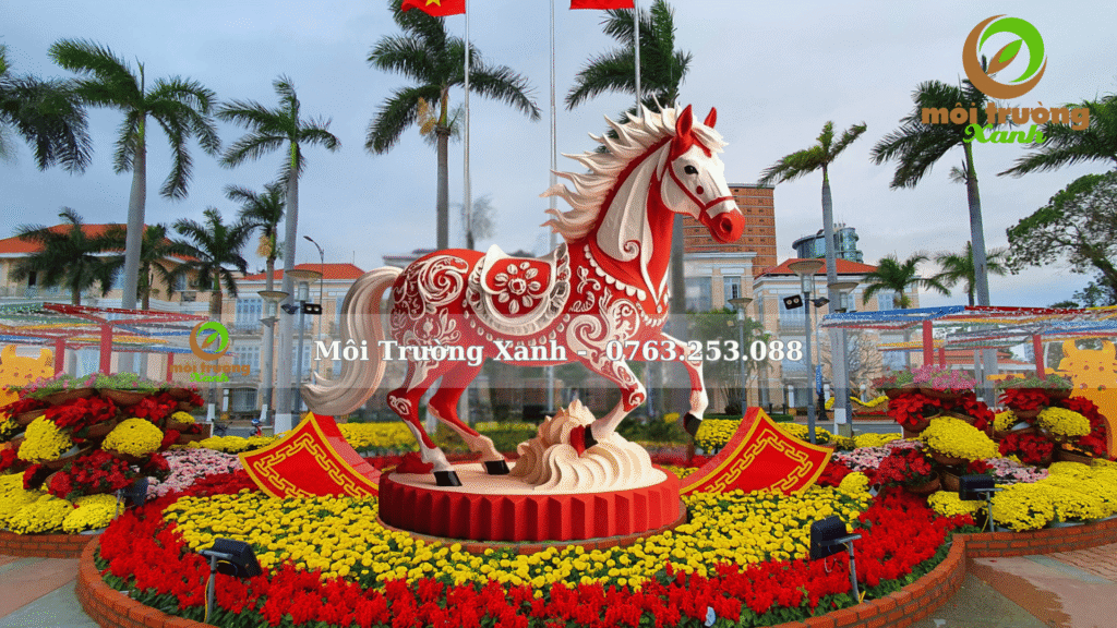 TRANG TRÍ CẢNH QUAN TẾT NGOÀI TRỜI