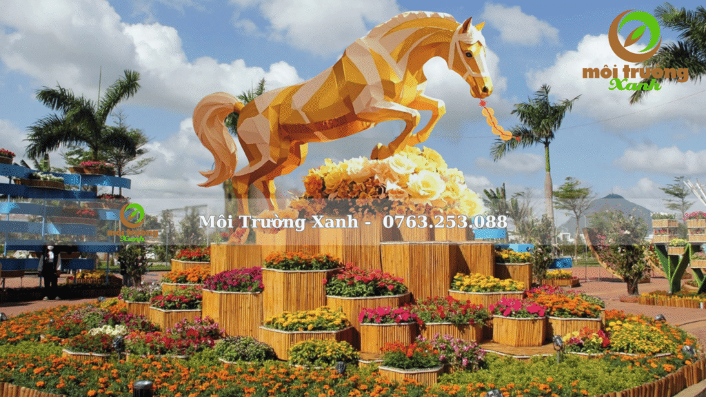 TRANG TRÍ CẢNH QUAN TẾT NGOÀI TRỜI