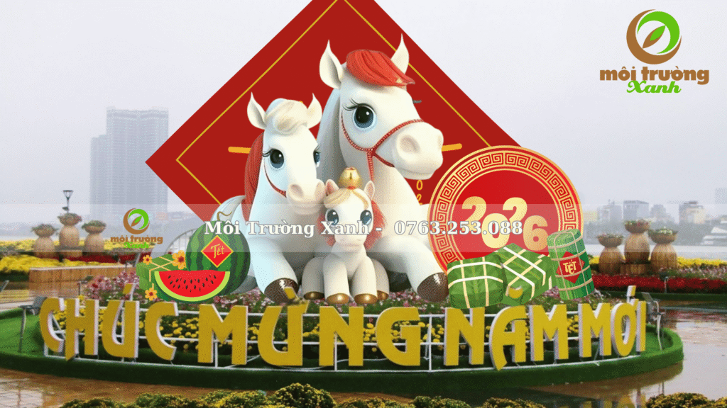 TRANG TRÍ CẢNH QUAN TẾT NGOÀI TRỜI