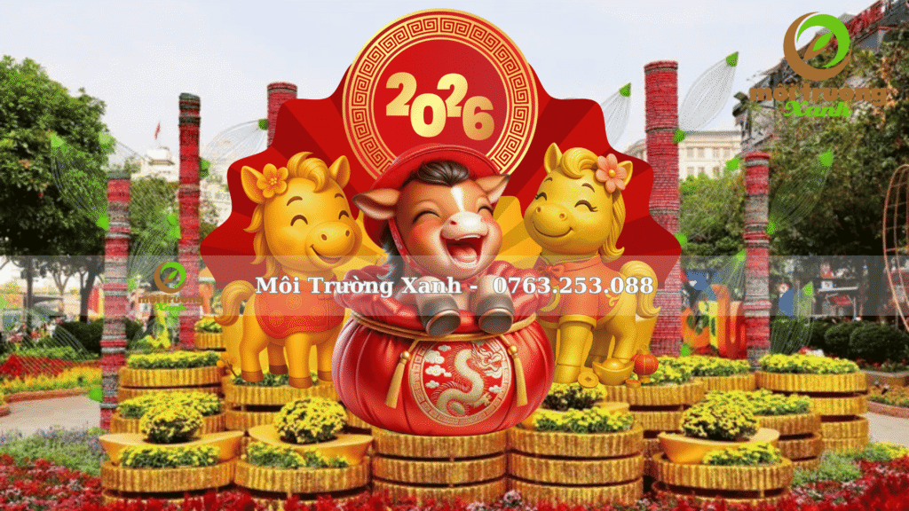 TRANG TRÍ CẢNH QUAN TẾT NGOÀI TRỜI