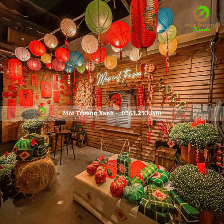 TRANG TRÍ TIỂU CẢNH TẾT TRONG NHÀ