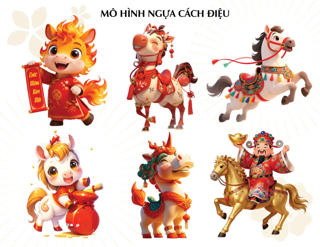 tượng ngựa mút xốp