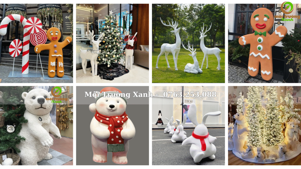 Thi Công Trang Trí Noel, Tượng Xốp Theo Yêu Cầu