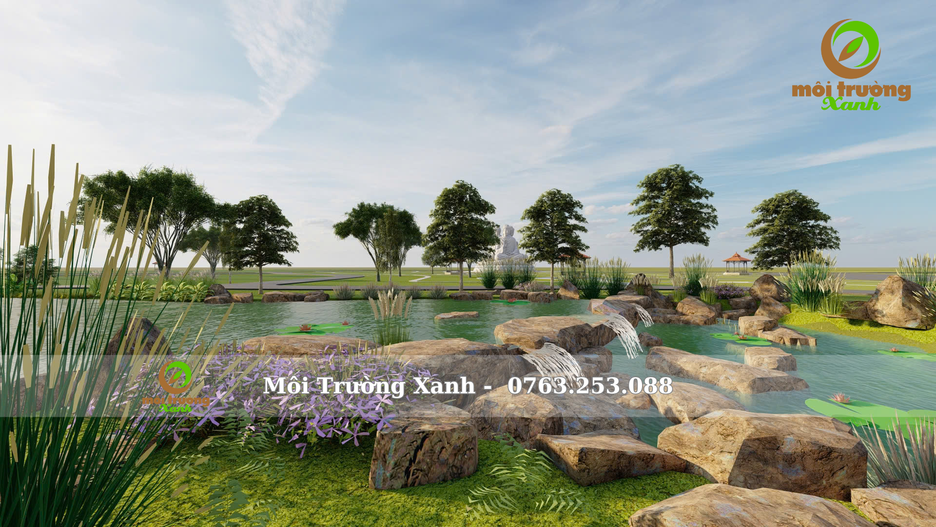 SUỐI NHÂN TẠO TẠI CÔNG VIÊN NGHĨA TRANG 