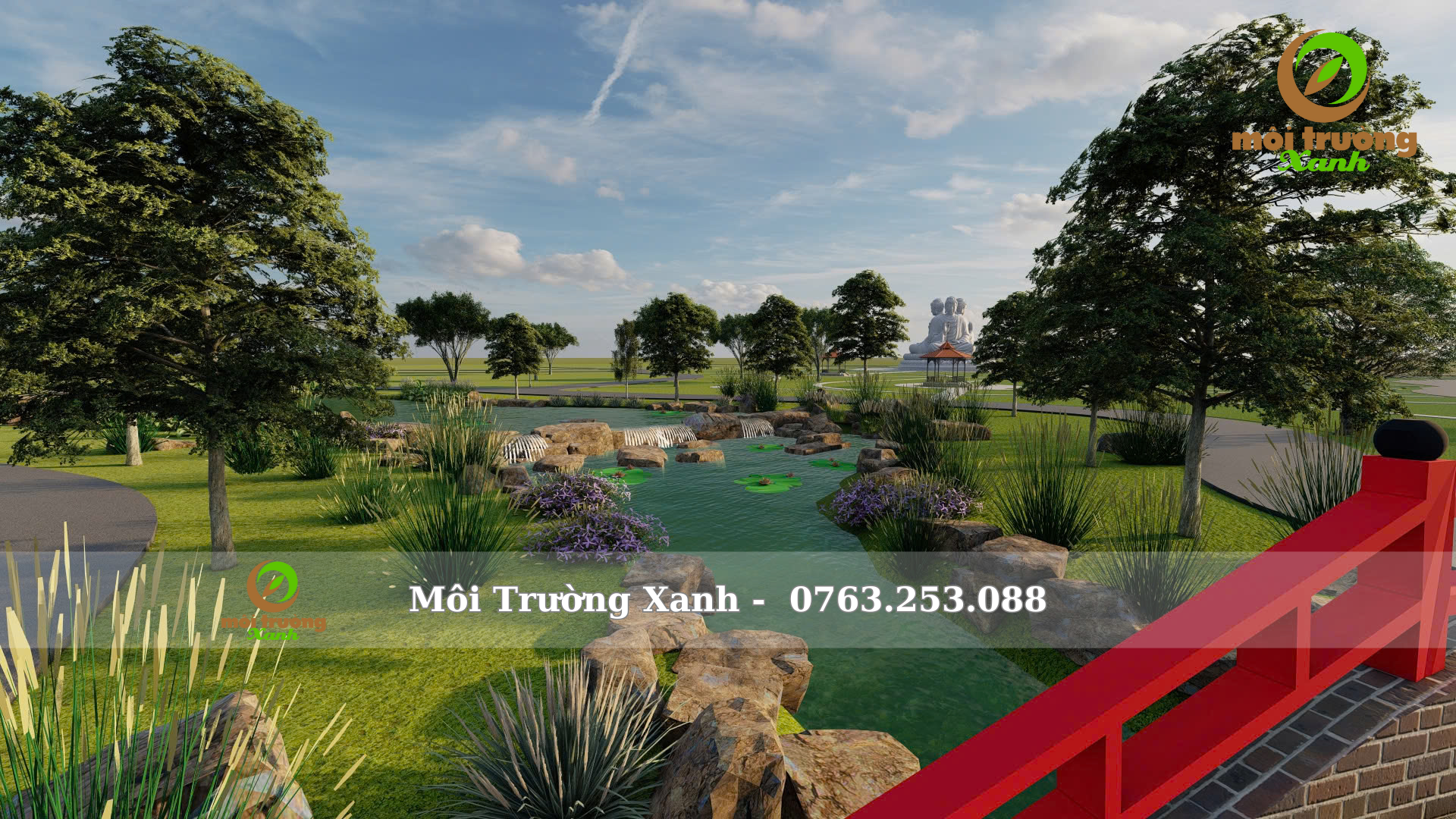 SUỐI NHÂN TẠO TẠI CÔNG VIÊN NGHĨA TRANG 