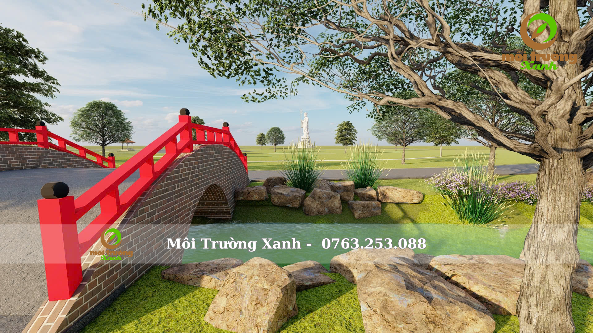 SUỐI NHÂN TẠO TẠI CÔNG VIÊN NGHĨA TRANG 