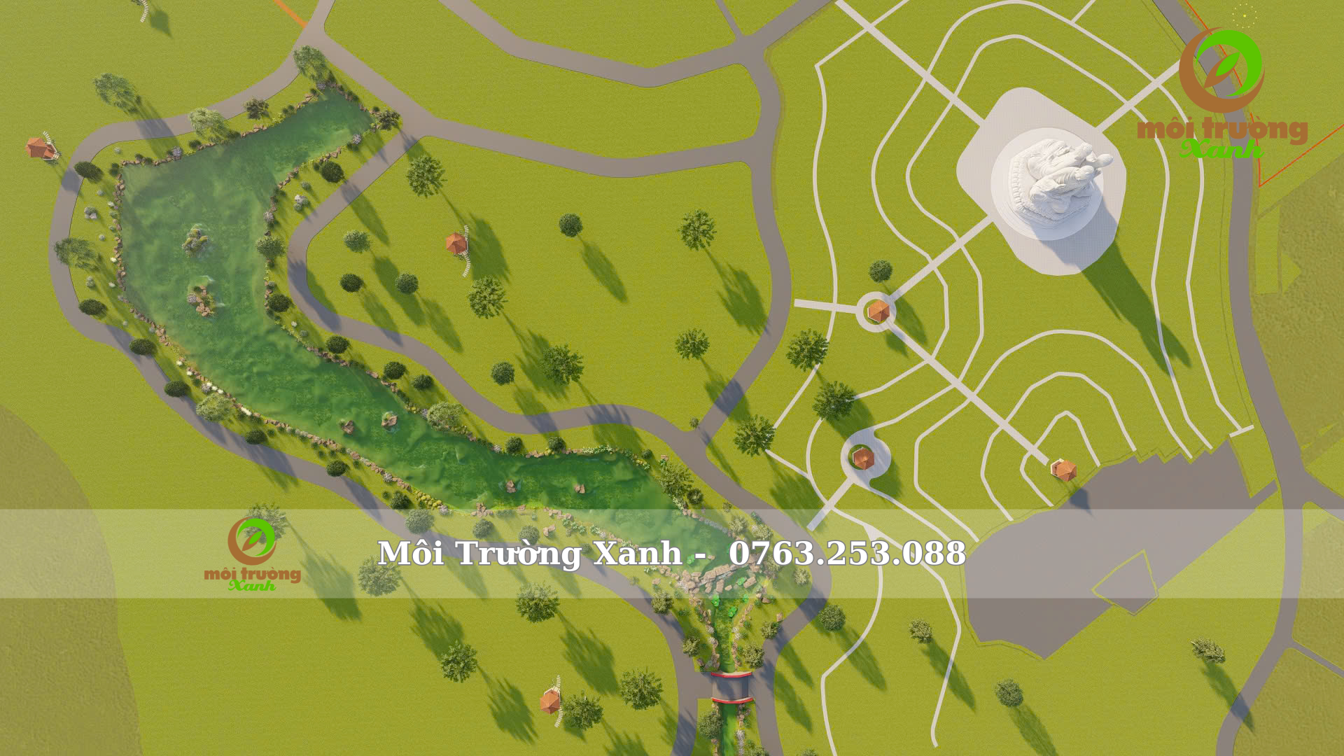 SUỐI NHÂN TẠO TẠI CÔNG VIÊN NGHĨA TRANG 