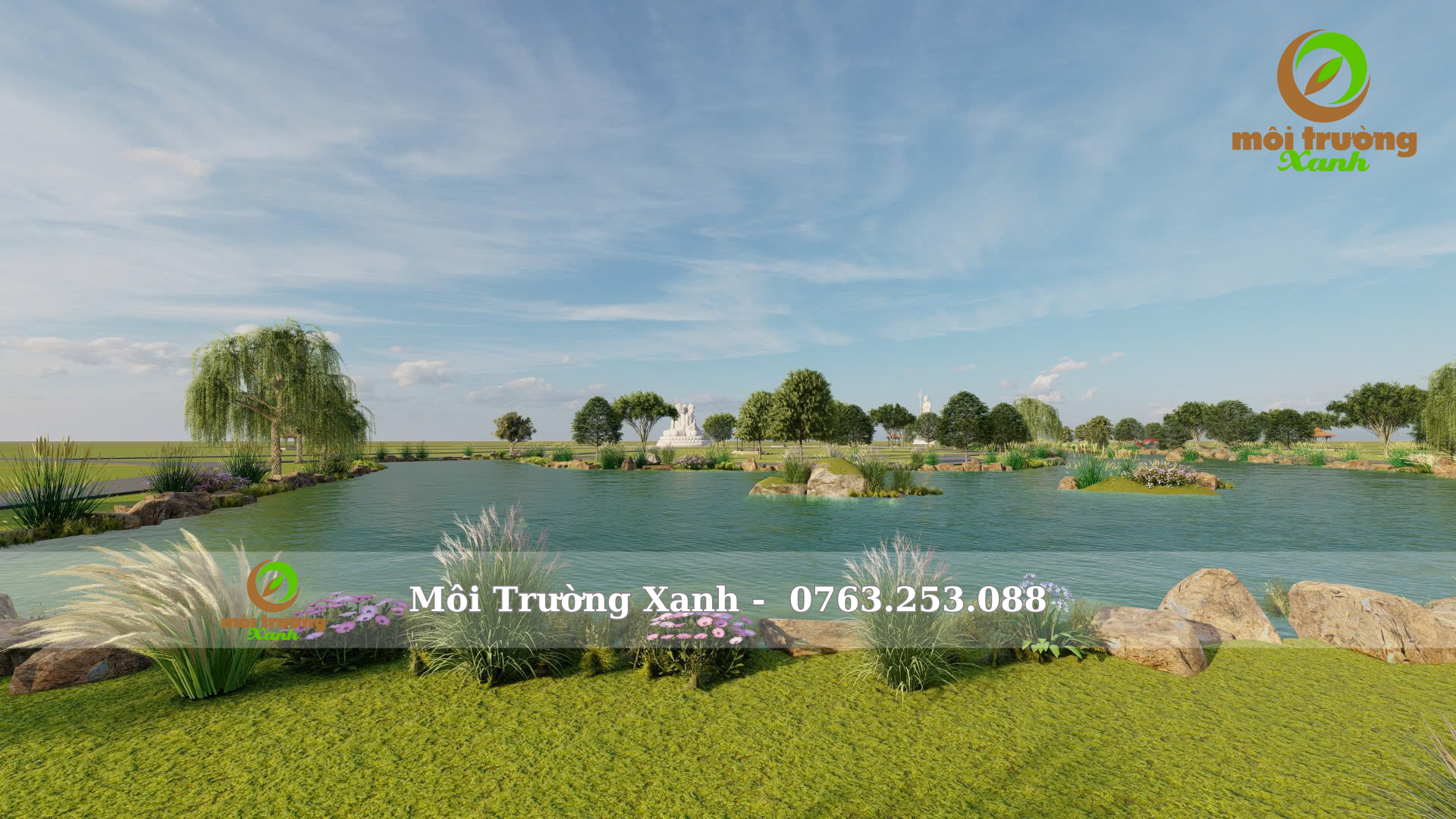 SUỐI NHÂN TẠO TẠI CÔNG VIÊN NGHĨA TRANG 