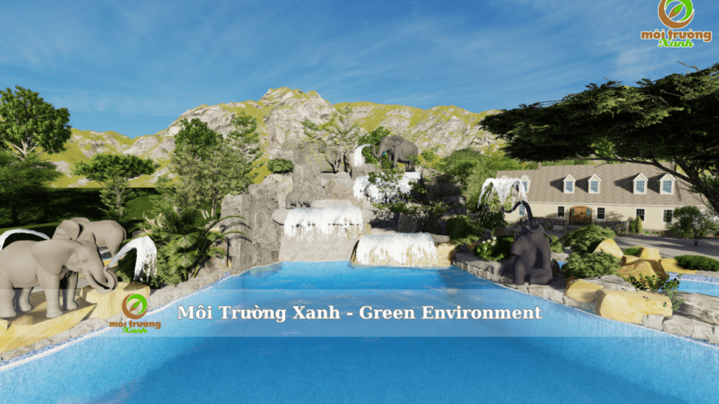 núi thác nhân tạo khu du lịch (2)