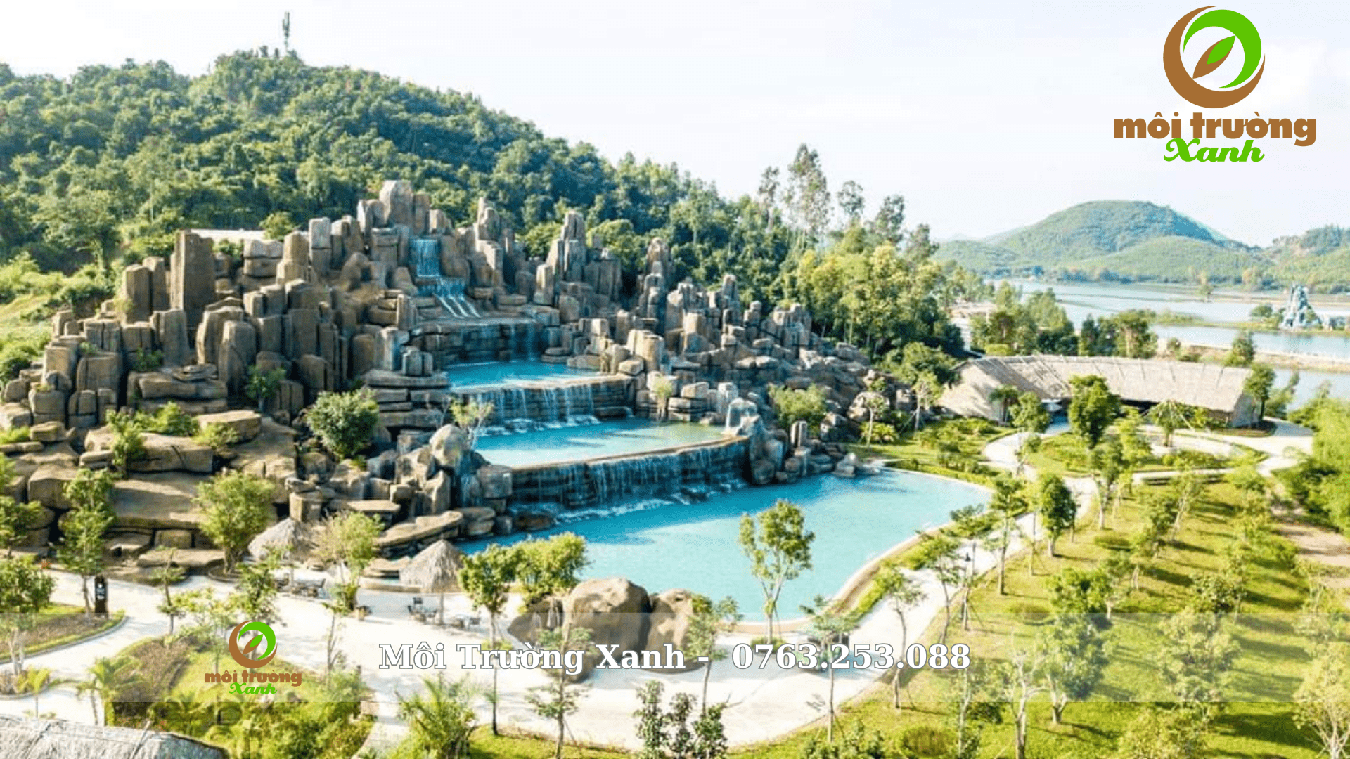 quy trình thi công thác nước cho resort