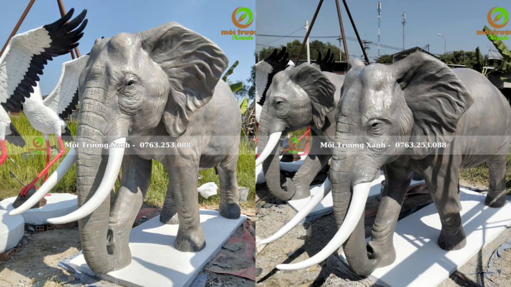 tượng xi măng Môi Trường Xanh