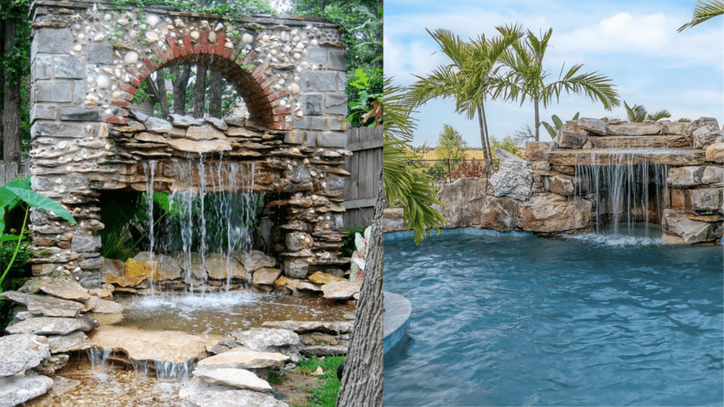 Núi thác nhân tạo sân vườn