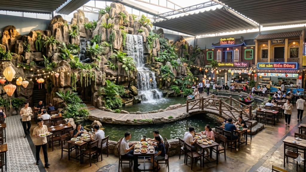 Núi Thác Nhân Tạo Nhà hàng và khu ẩm thực