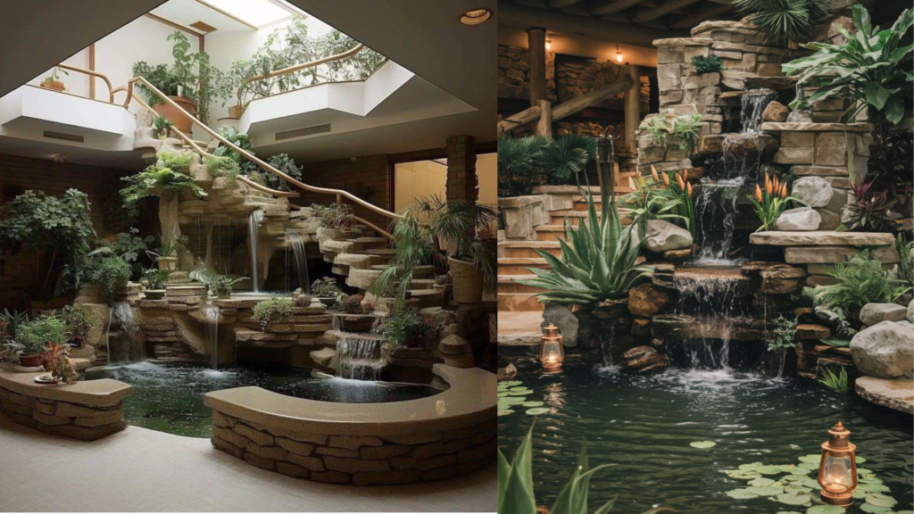 thi công núi thác trong nhà