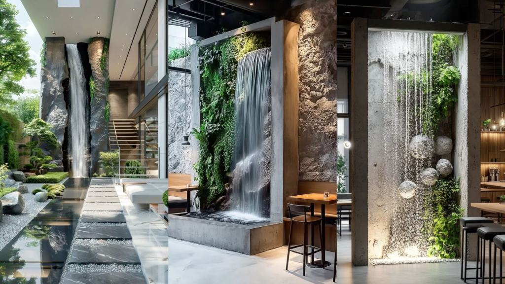 thiết kế thác nước trong nhà