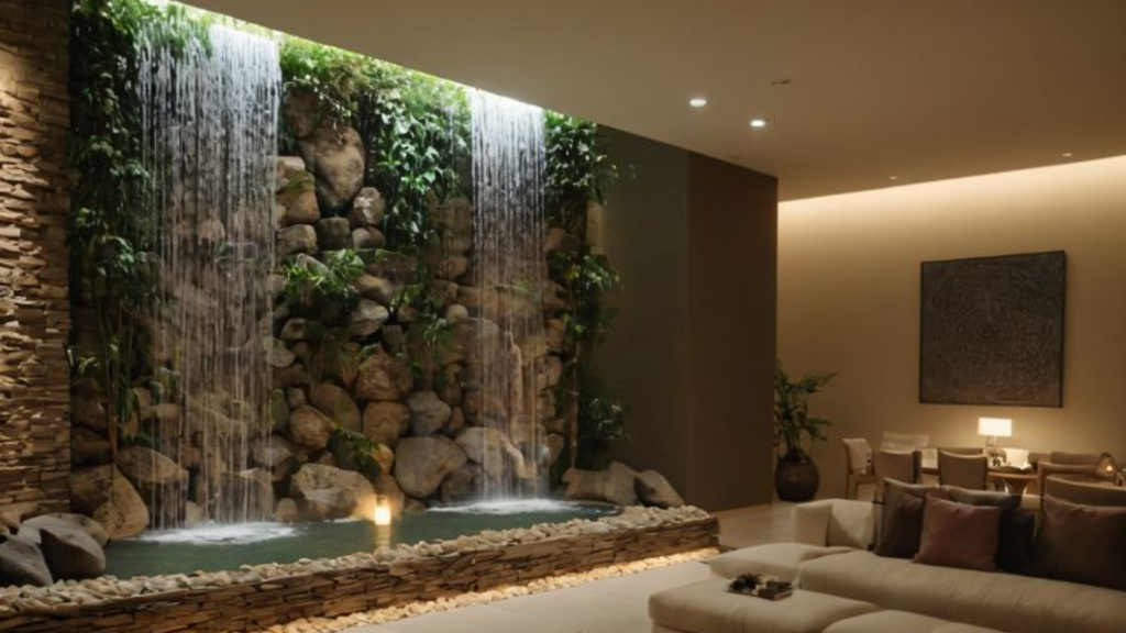 thi công núi thác trong nhà