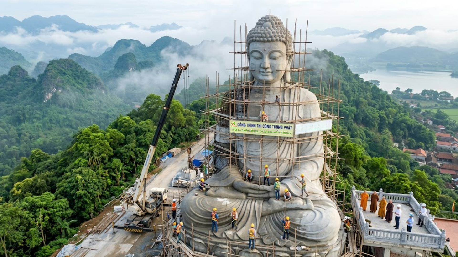 thi công tượng Phật tại Hòa Bình