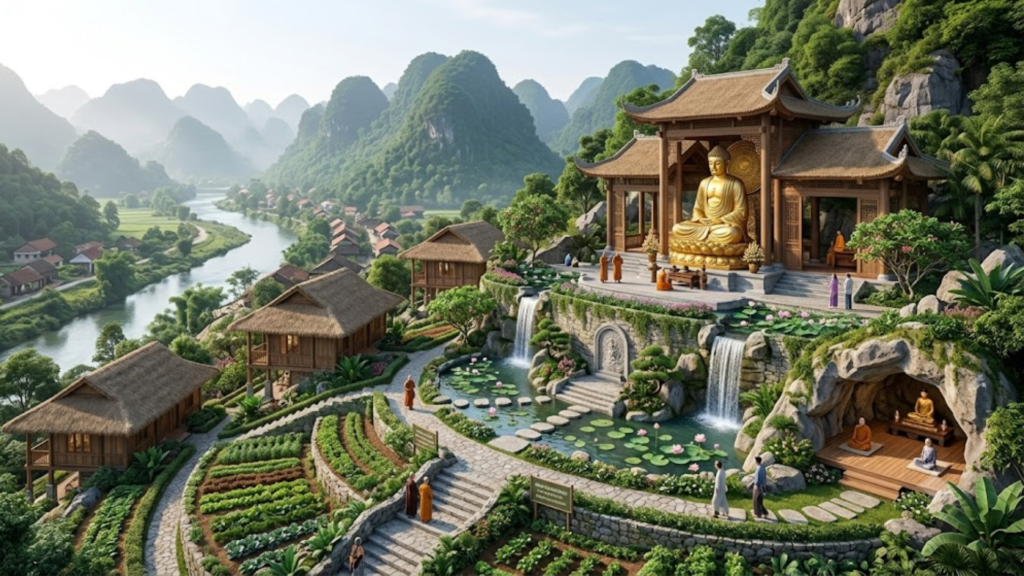 Thi công tượng Phật tại Hòa Bình – Thiết kế và thi công tượng tâm linh quy mô lớn 6 làm tượng Phật tại Hòa Bình