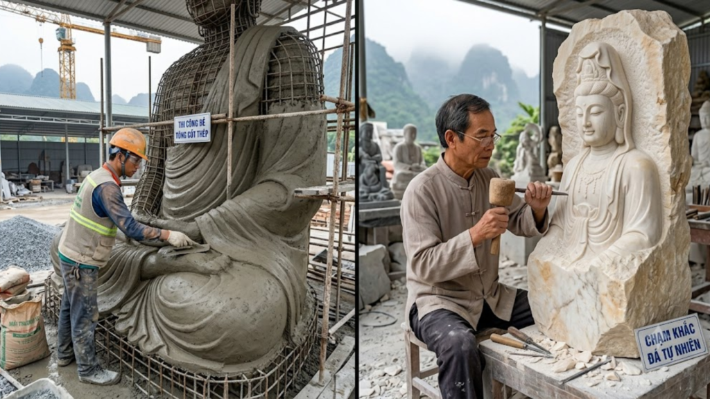 Thi công tượng Phật tại Hòa Bình – Thiết kế và thi công tượng tâm linh quy mô lớn 8 đơn vị thi công tượng Phật Hòa Bình