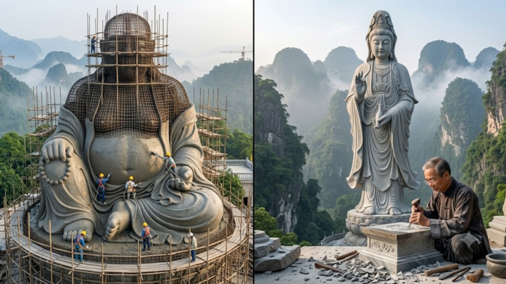 Thi công tượng Phật tại Hòa Bình – Thiết kế và thi công tượng tâm linh quy mô lớn 7 thiết kế tượng Phật tại Hòa Bình