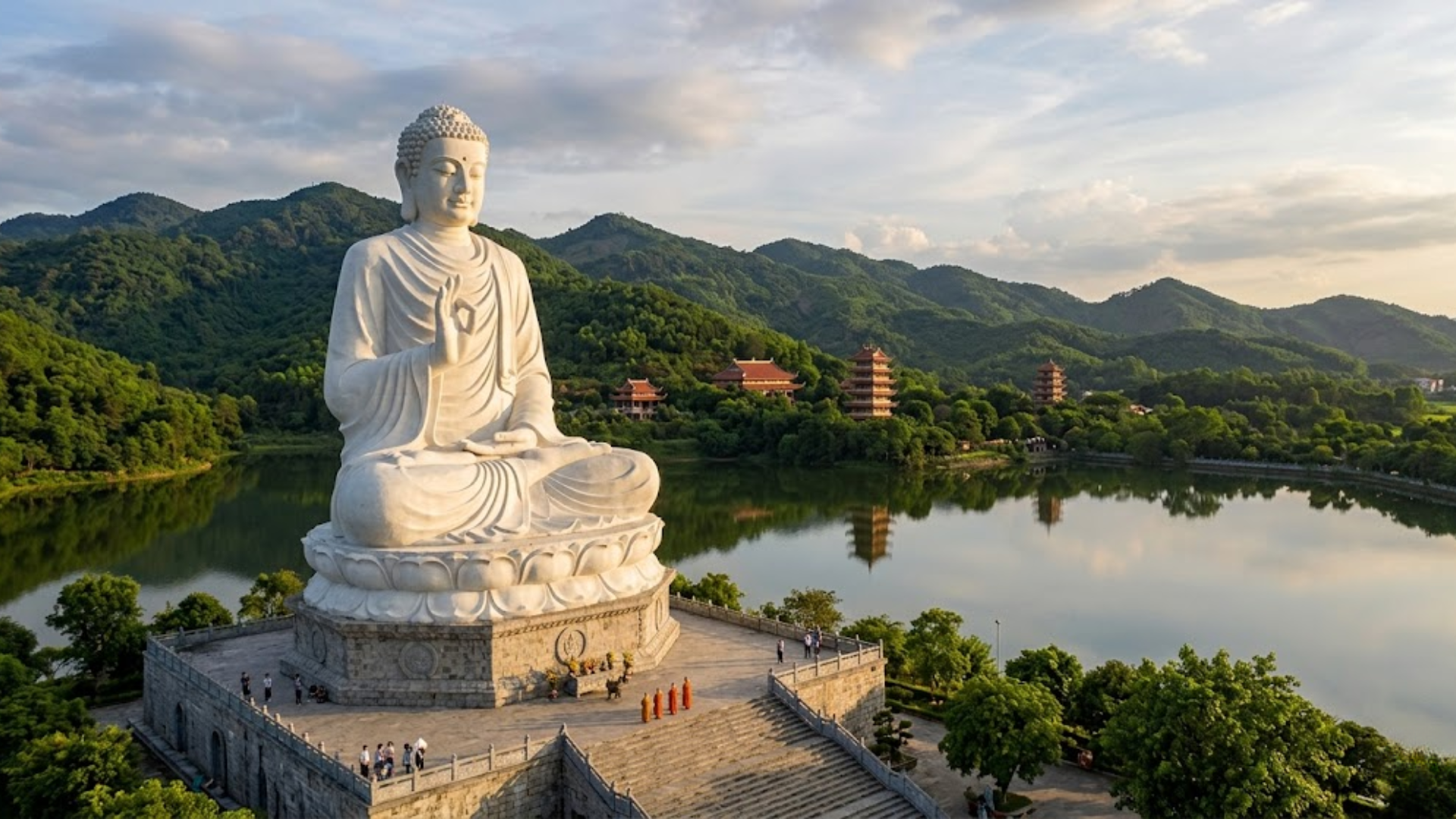 thi công tượng Phật tại Thái Bình