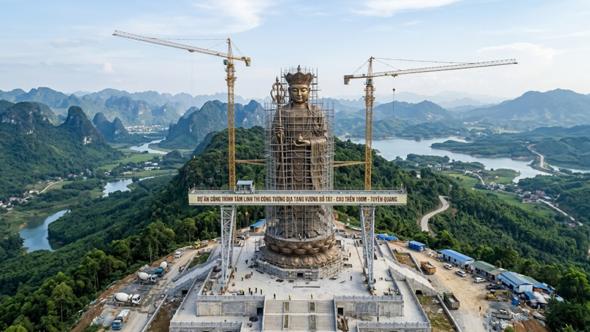 thi công tượng Phật tại Tuyên Quang