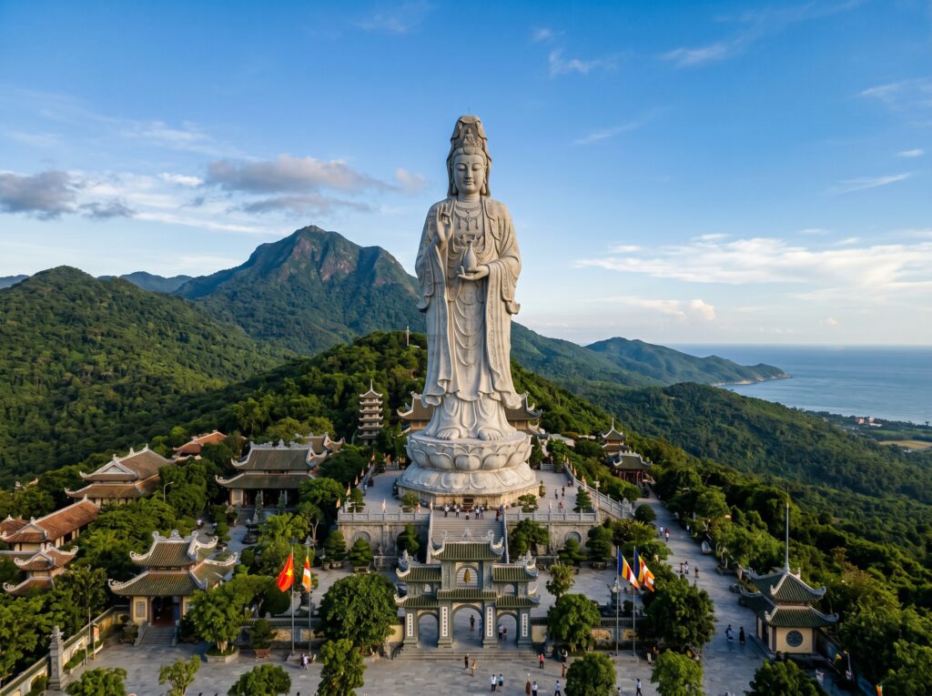 Tượng Quan Âm ngoài trời – Ý nghĩa, chất liệu và vai trò trong kiến trúc cảnh quan 1 tượng quan âm bồ tát
