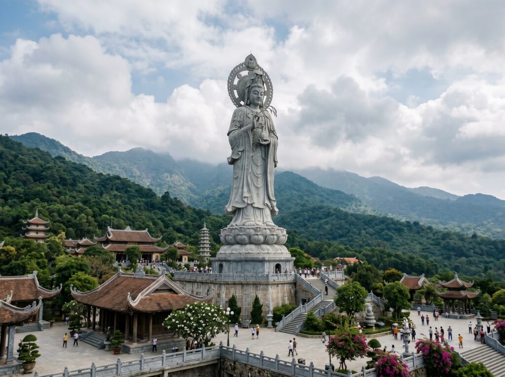 Tượng Quan Âm ngoài trời – Ý nghĩa, chất liệu và vai trò trong kiến trúc cảnh quan 5 tượng phật ngoài trời
