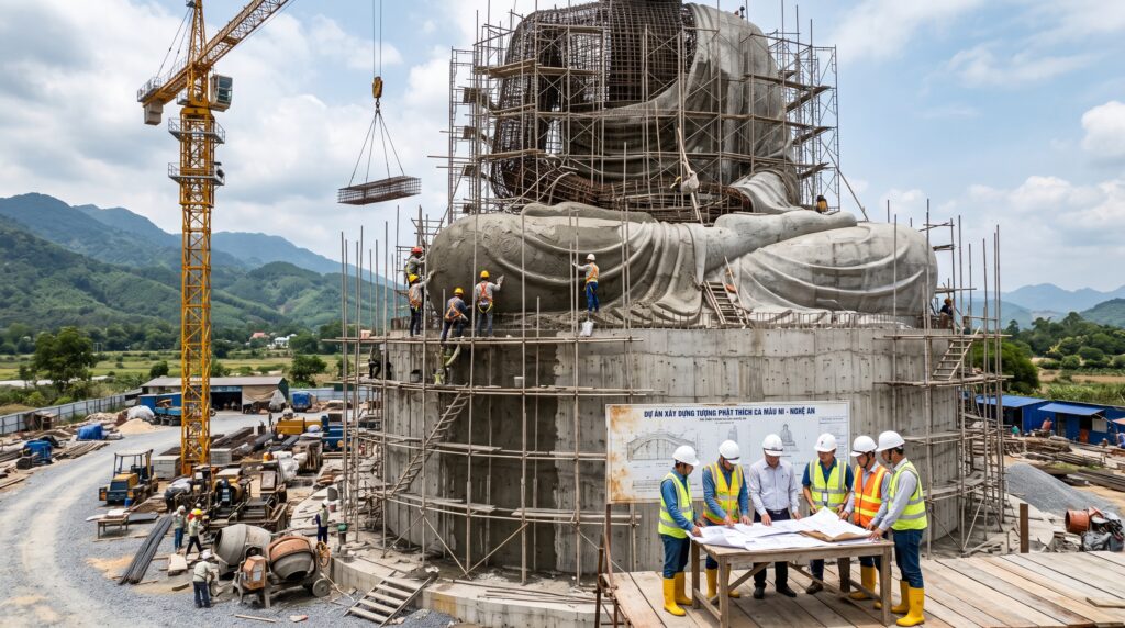 Thi công tượng Phật, tượng Chúa, tượng đài tại Nghệ An – Giải pháp cho những công trình tâm linh bền vững 1 thi công tượng phật tại Nghệ An