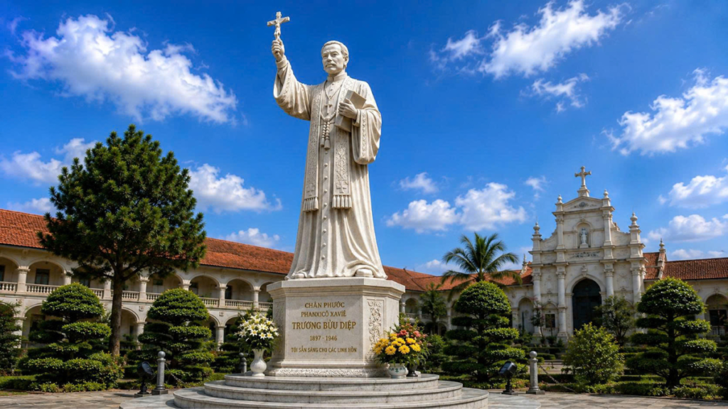 Thi công tượng Cha Trương Bửu Diệp tại Cà Mau – Năng lực thực hiện các dự án tượng quy mô lớn 1 Tượng cha Trương Bửu Diệp