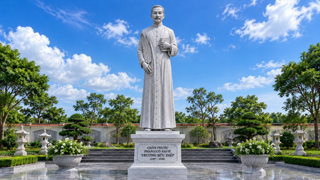 Thi công tượng Cha Trương Bửu Diệp tại Cà Mau – Năng lực thực hiện các dự án tượng quy mô lớn 5 Tượng cha Trương Bửu Diệp